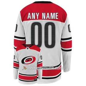 Män Ishockey Carolina Hurricanes Tröja med eget tryck  Adidas Vit Authentic